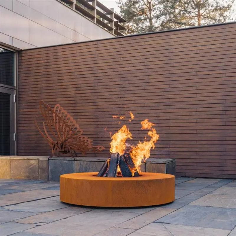 Adezz Forno Round Fire Pit Table Corten Steel
