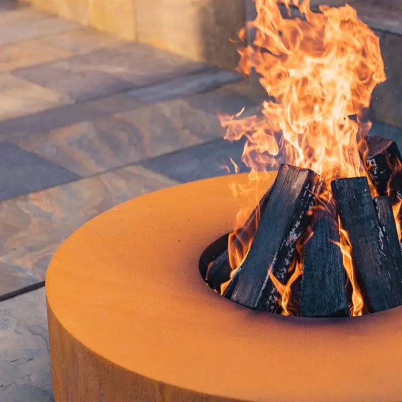 Adezz Forno Round Fire Pit Table Corten Steel