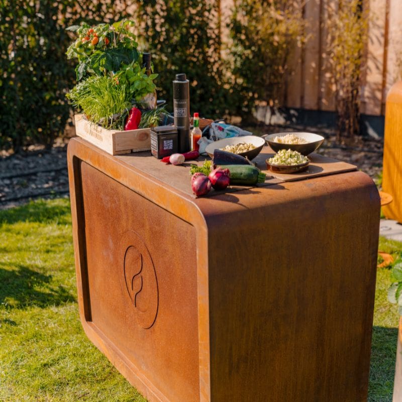 Adezz Forno Outdoor Kitchen Station Corten Steel