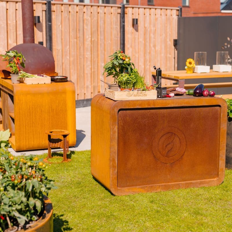 Adezz Forno Outdoor Kitchen Station Corten Steel