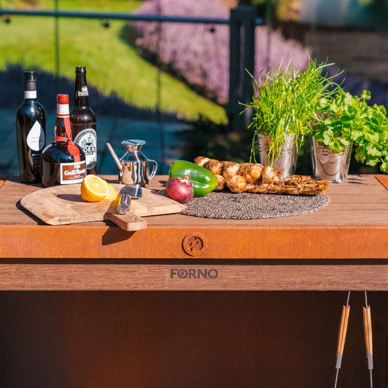 Adezz Forno Outdoor Kitchen Station Corten Steel