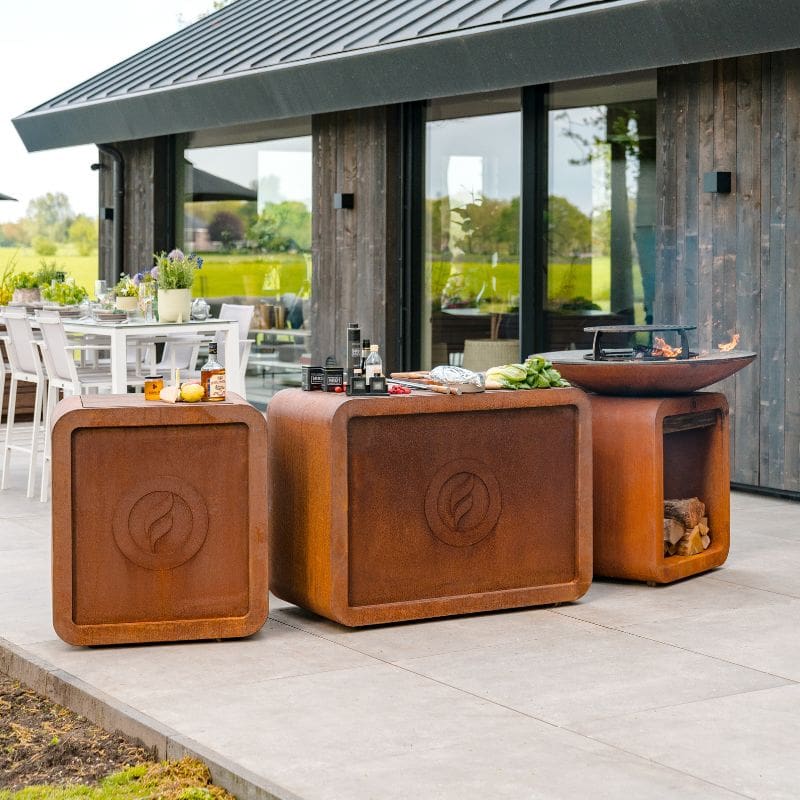 Adezz Forno Outdoor Kitchen Station Corten Steel