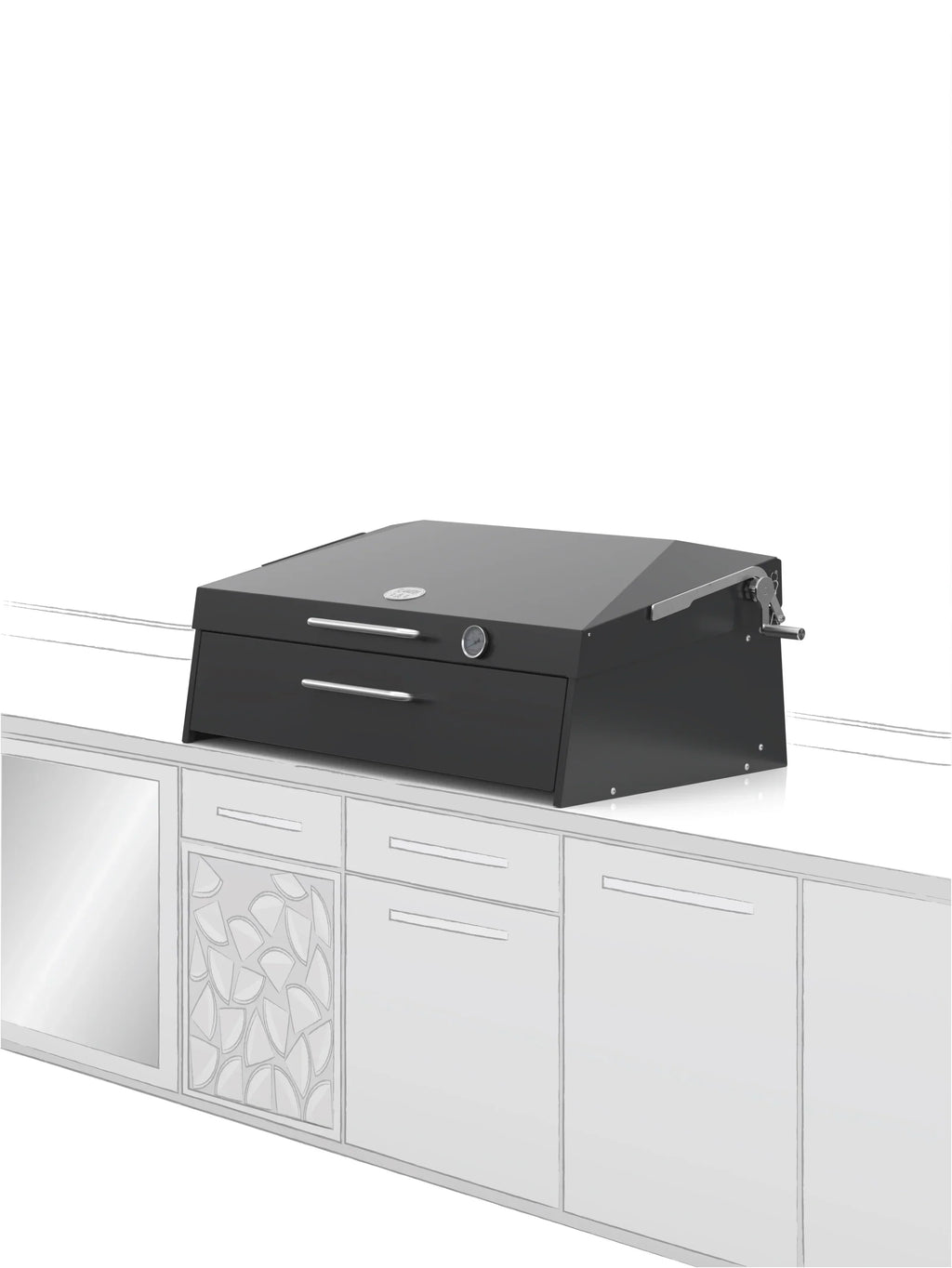 Flamery Large Asado BBQ with Split Grill and Firebox