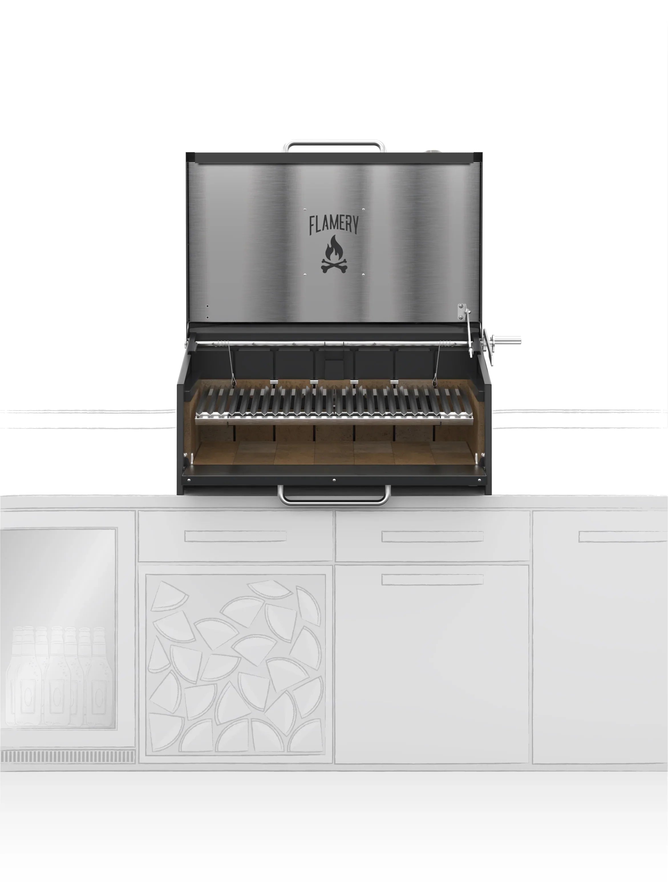 Flamery Small Asado Pro 3.1 Built-In with Full Grill