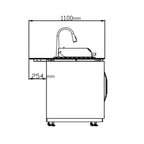 Buschbeck Derby Outdoor Kitchen Island White