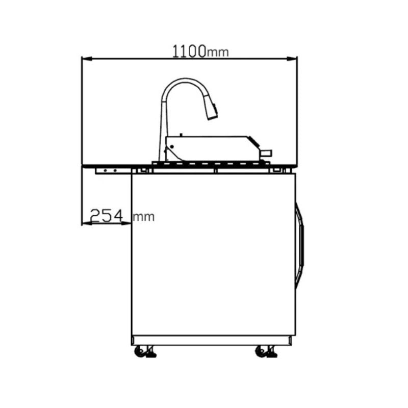 Buschbeck Derby Outdoor Kitchen Island White