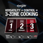 Char-Griller 3 Burner Flat Iron Gas Griddle Plancha BBQ