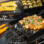 Firepits UK BBQ King 80 Fire Pit with Two Swing Arm BBQ Racks