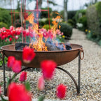 Firepits UK Plain Jane Fire Pit with Swing Arm BBQ Rack