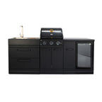 GRLLR Outdoor Kitchen - G3S 3 Burner BBQ, Fridge and Sink