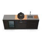 GRLLR Outdoor Kitchen - Ember Classic 18 inch Kamado, Fridge and Sink