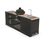 GRLLR Outdoor Kitchen - Ember Classic 18 inch Kamado, Fridge and Sink