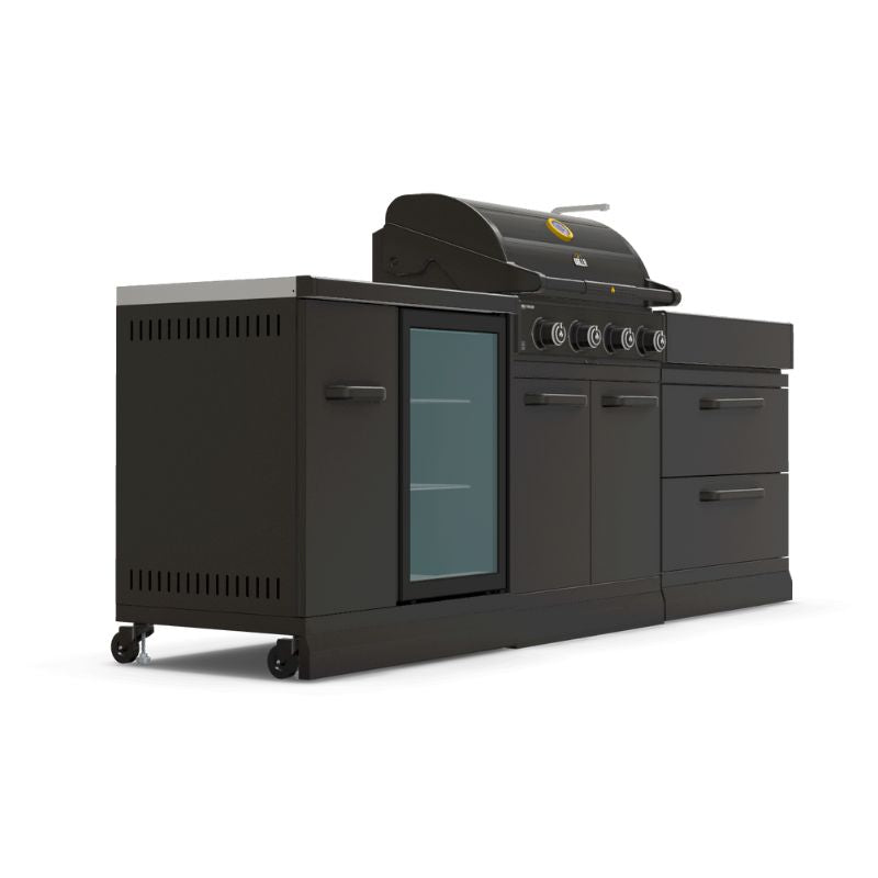 GRLLR Outdoor Kitchen - G4S 4 Burner BBQ, Fridge and Sink