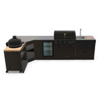 GRLLR Outdoor Kitchen - G5S 5 Burner BBQ, Fridge, Sink & Kamado Unit