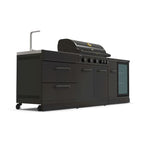 GRLLR Outdoor Kitchen - G5S 5 Burner BBQ, Fridge and Sink