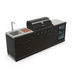 GRLLR Outdoor Kitchen - G5S 5 Burner BBQ, Fridge and Sink