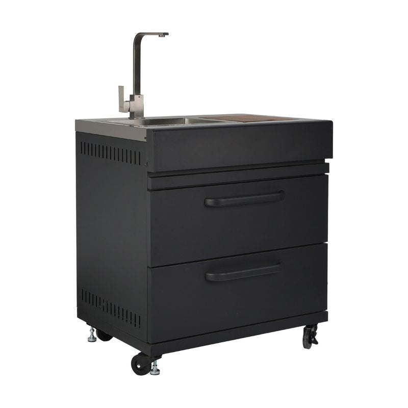 GRLLR Outdoor Kitchen with Stove, Fridge and Sink