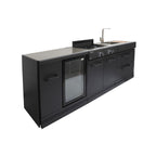 GRLLR Outdoor Kitchen with Stove, Fridge and Sink