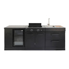 GRLLR Outdoor Kitchen with Stove, Fridge and Sink