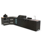 GRLLR Outdoor Kitchen - G5S 5 Burner BBQ, Stove, Fridge, Sink & Kamado Unit