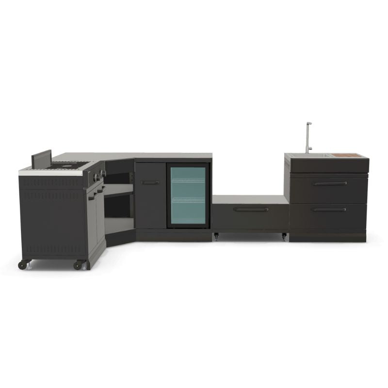 GRLLR Outdoor Kitchen - Kamado Station, Stove, Fridge and Sink