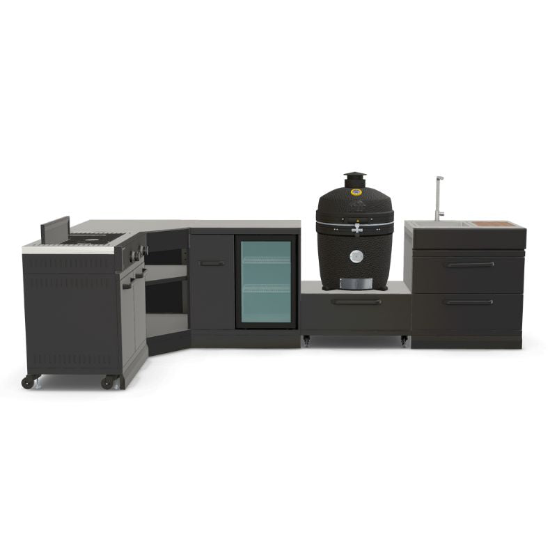 GRLLR Outdoor Kitchen - Kamado Station, Stove, Fridge and Sink