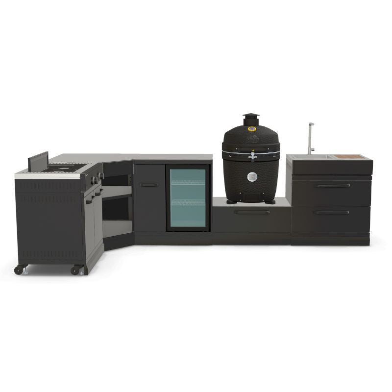 GRLLR Outdoor Kitchen - Kamado Station, Stove, Fridge and Sink