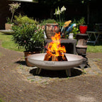 MOODZ Fire Bowl with Feet & Handle Stainless Steel