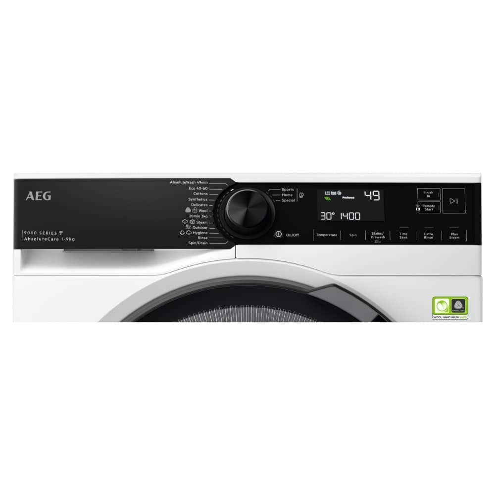 AEG LFR94946WS Series 9000 AbsoluteCare 9kg 1400 Spin Washing Machine White