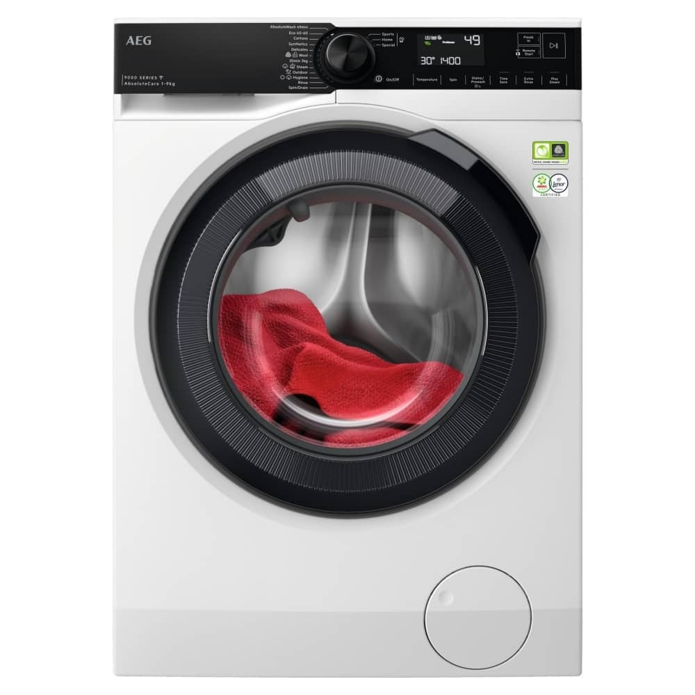 AEG LFR94946WS Series 9000 AbsoluteCare 9kg 1400 Spin Washing Machine White