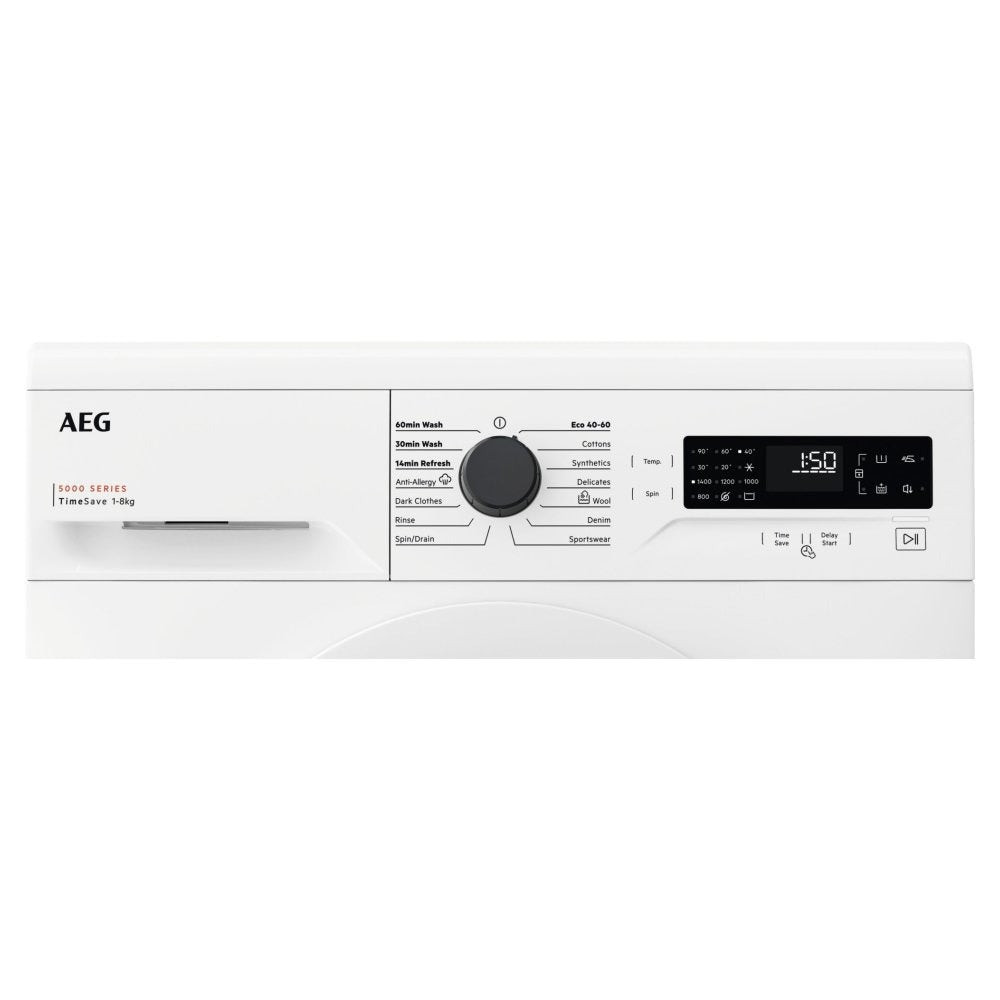 AEG LFX50844B Series 5000 8 kg 1400 Spin Washing Machine White