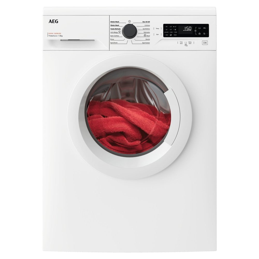 AEG LFX50844B Series 5000 8 kg 1400 Spin Washing Machine White