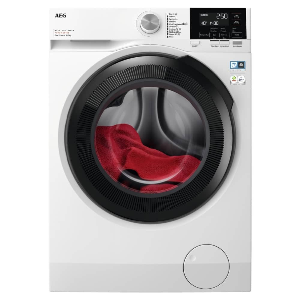 AEG LWR7195M4B Series 7000 ProSteam 9+5kg 1400 Spin Washer Dryer White