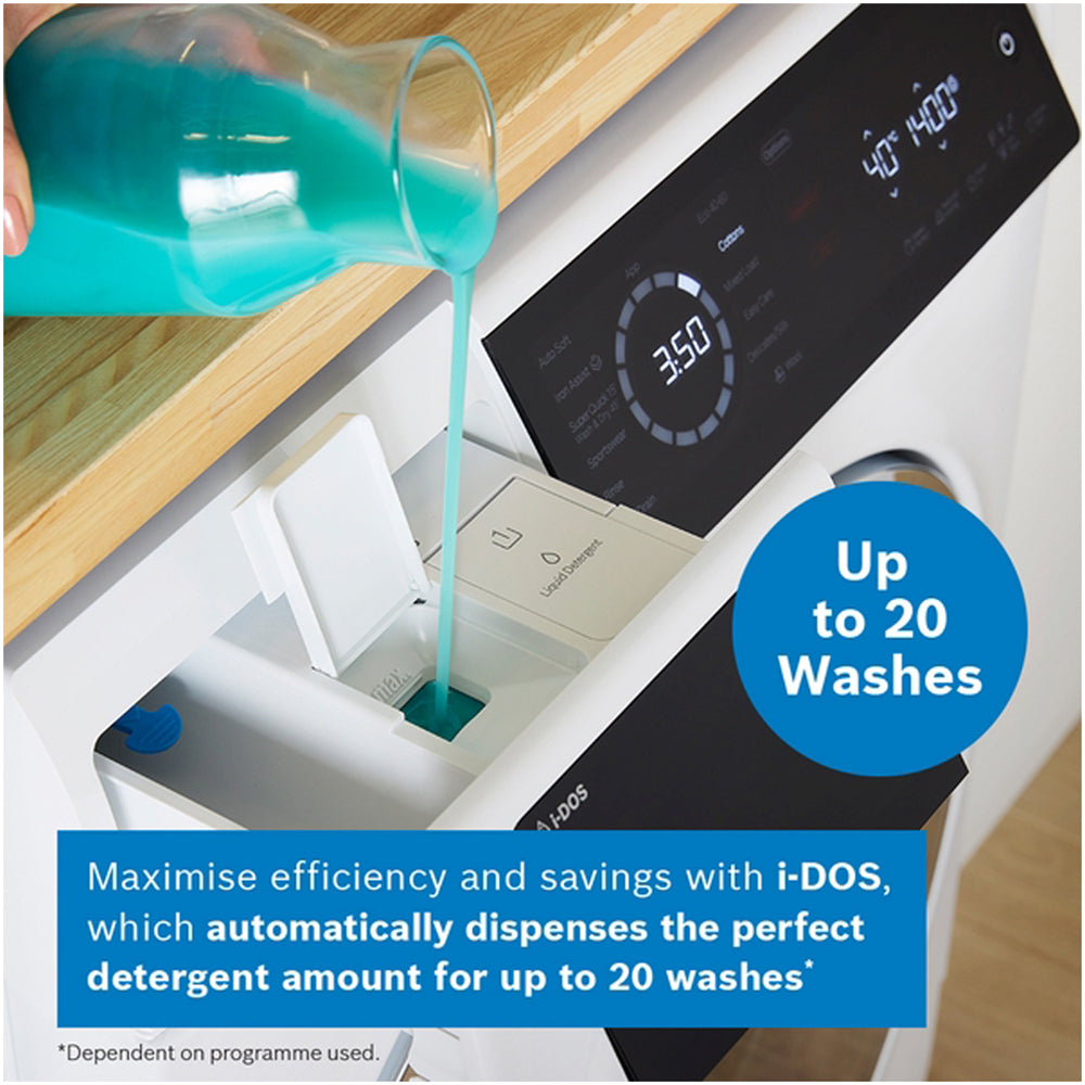 Bosch WNC25410GB Series 8 10.5+6kg Washer Dryer with 1400 Spin White - D Rated