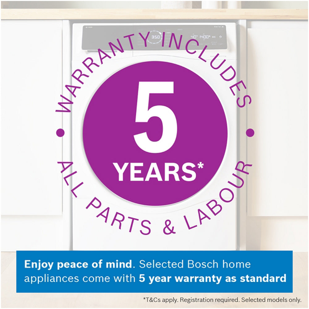 Bosch WNC25410GB Series 8 10.5+6kg Washer Dryer with 1400 Spin White - D Rated