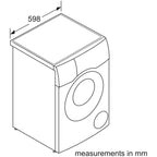 Bosch WNC25410GB Series 8 10.5+6kg Washer Dryer with 1400 Spin White - D Rated