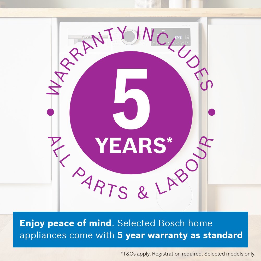 Bosch WNG25401GB Series 6 Freestanding Washer Dryer 10.5+6kg 1400 Spin White