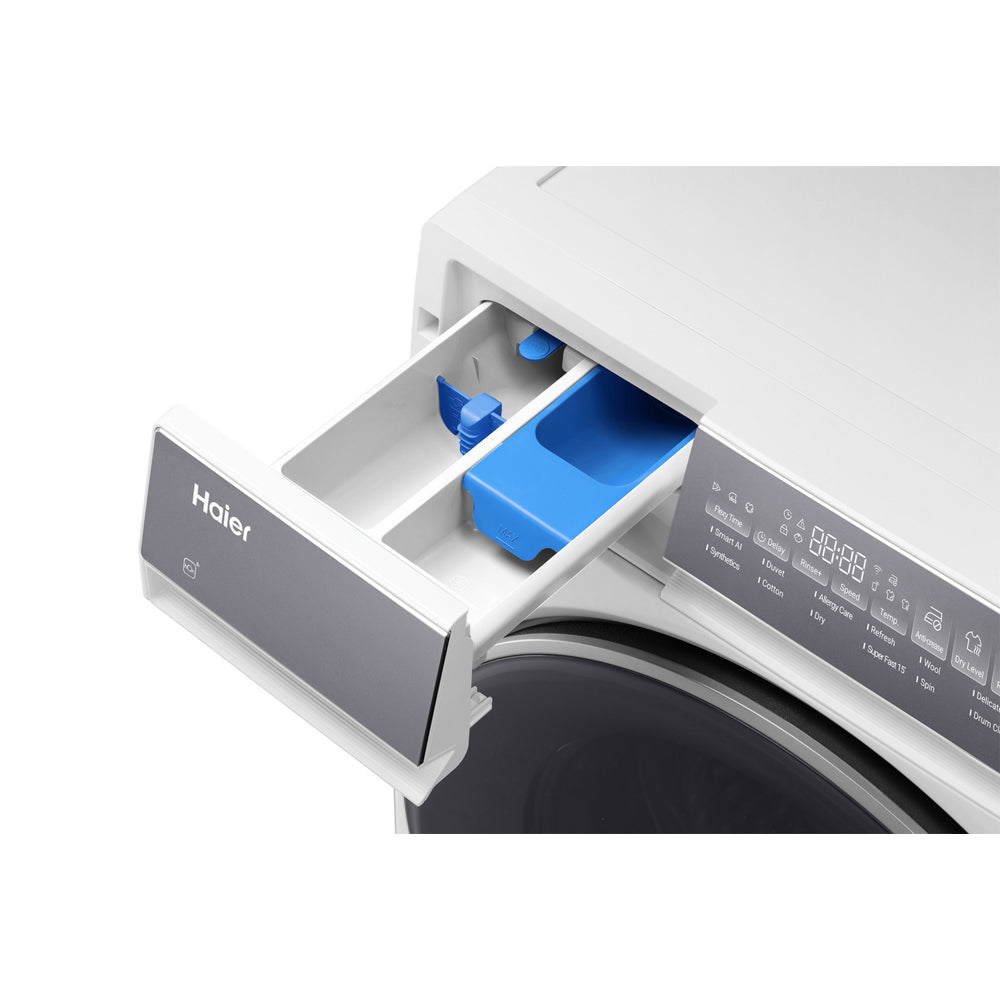 Haier HWD80BP14367TU 8+5kg 1400 Spin Freestanding Washer Dryer White - A Rated