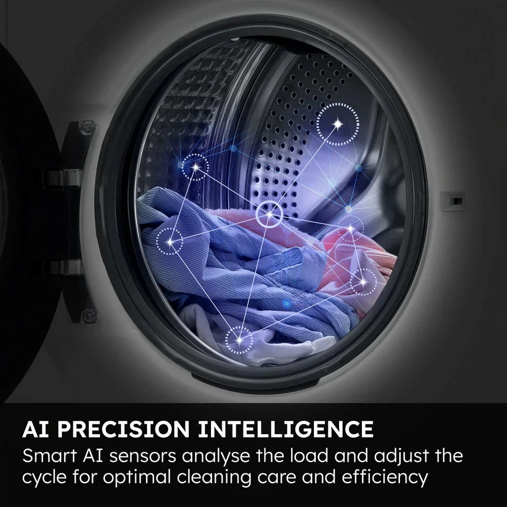 Haier HWD80BP14367TU 8+5kg 1400 Spin Freestanding Washer Dryer White - A Rated