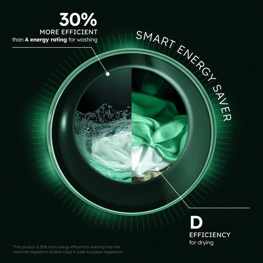 Haier HWD80BP14367TU 8+5kg 1400 Spin Freestanding Washer Dryer White - A Rated