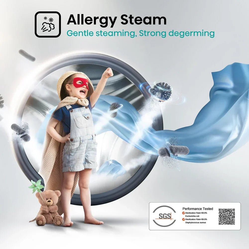 Hisense WFQA1014EVJM 3 Series 10 kg 1400 Spin Freestanding Front Load Washing Machine White