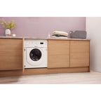 Hotpoint BIWDHG75148UKN 7+5kg 1400 Spin Built In Washer Dryer With Anti-Stain White