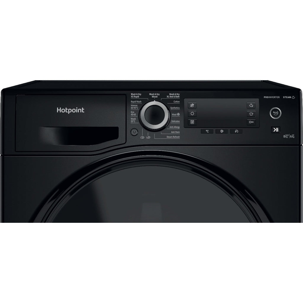 Hotpoint NDD86448BDAUK 8+6kg ActiveCare 1400 Spin Washer Dryer Black
