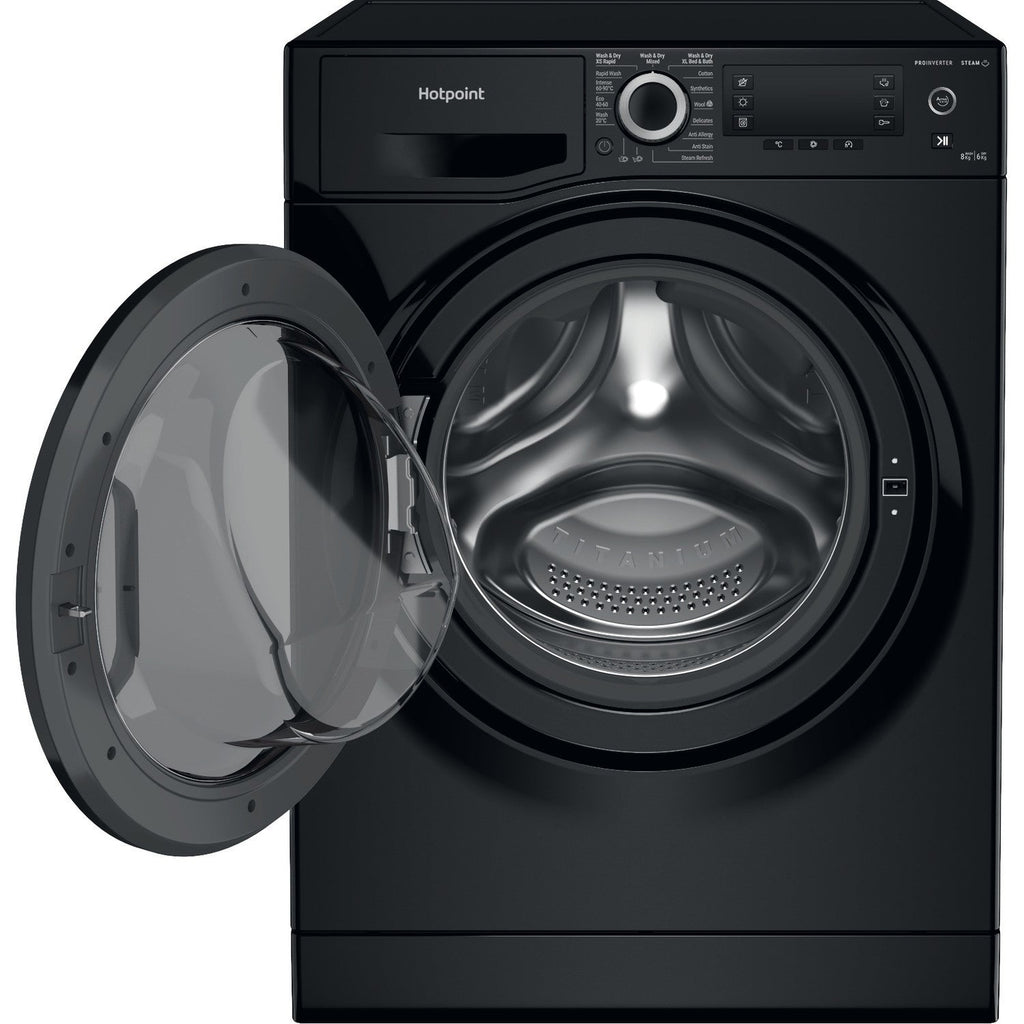Hotpoint NDD86448BDAUK 8+6kg ActiveCare 1400 Spin Washer Dryer Black