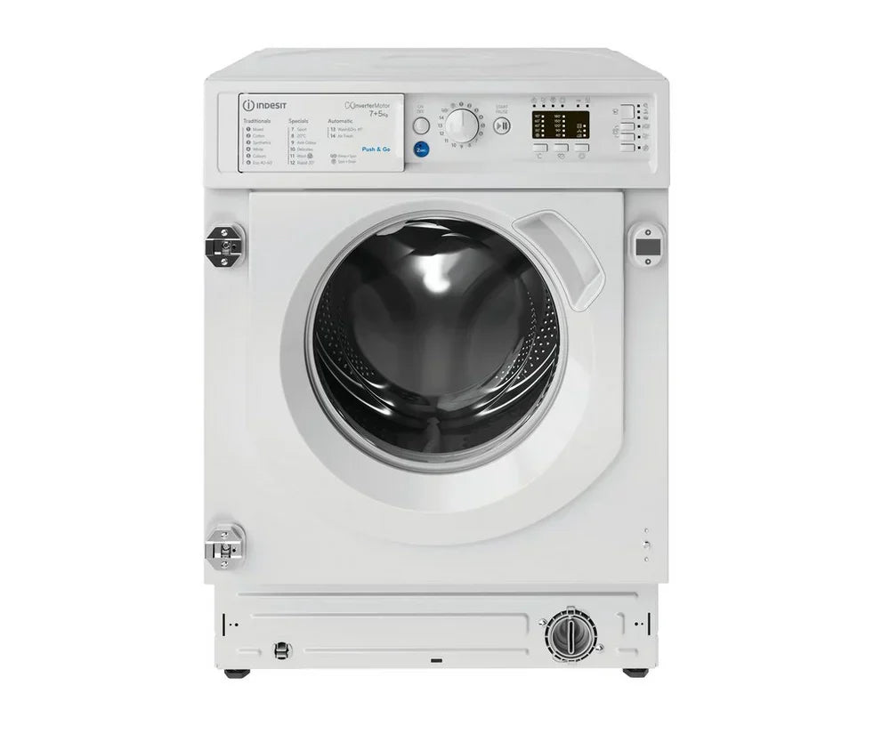 Indesit BIWDIL75148 7kg+5kg 1400 Spin Integrated Washer Dryer White