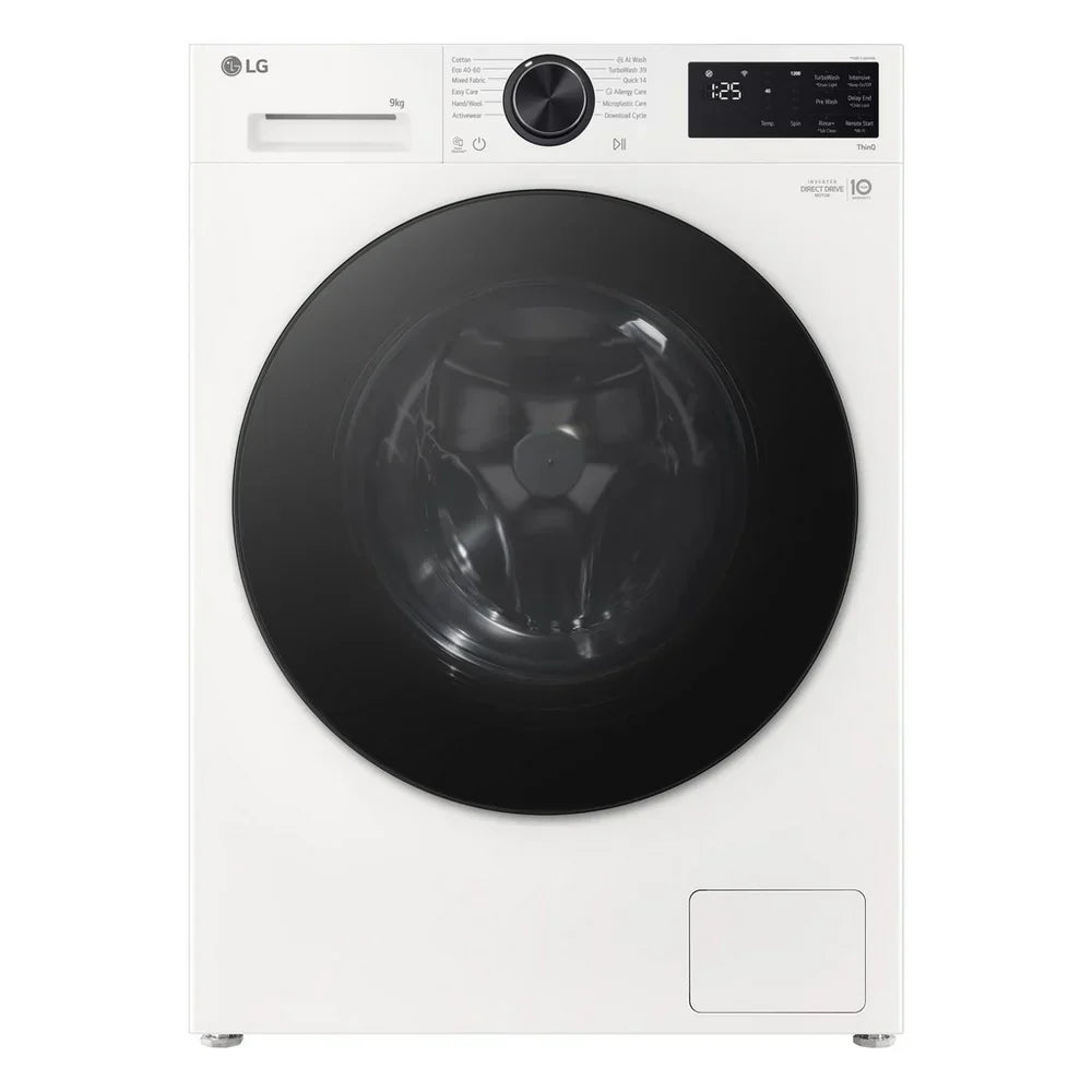 LG F2X50S9TWB VX50 Series 9kg 1200 Spin WiFi Enabled Front Load Washing Machine White - A Rated