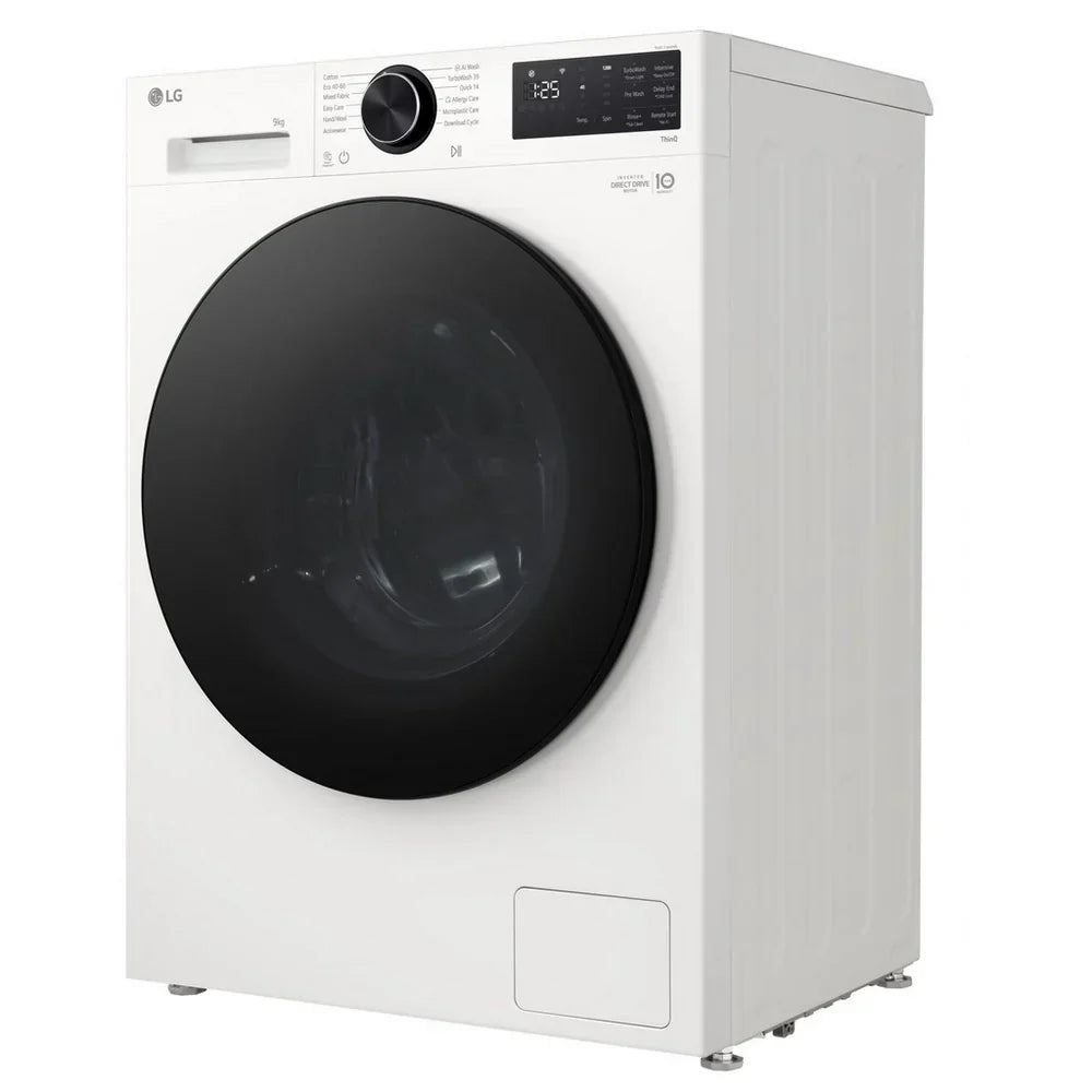 LG F2X50S9TWB VX50 Series 9kg 1200 Spin WiFi Enabled Front Load Washing Machine White - A Rated