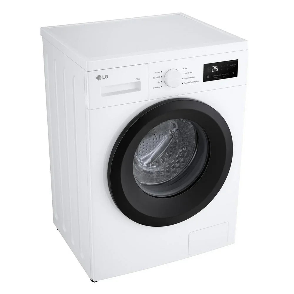 LG F4A10S8NWK 8kg 1400 Spin Front Load Washing Machine White - A Rated