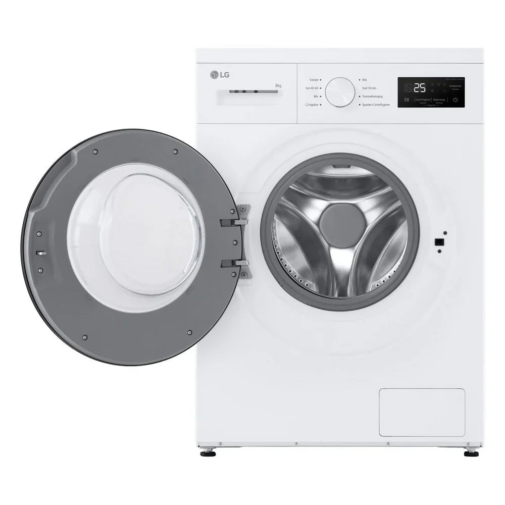 LG F4A10S8NWK 8kg 1400 Spin Front Load Washing Machine White - A Rated