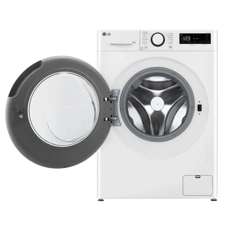 LG F4Y510WBLN1 10kg Steam 1400 Spin Freestanding Front Load Washing Machine White - A Rated
